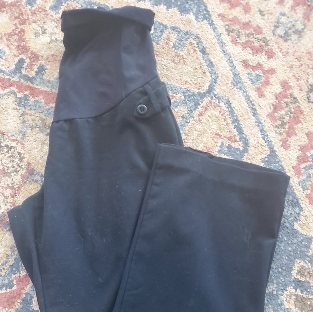 Black maternity dress pants